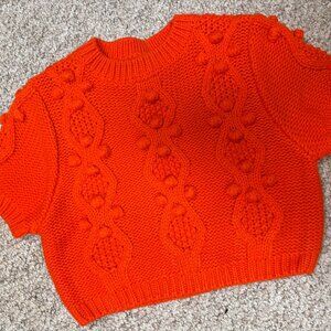 Crop Knit Textured Sweater